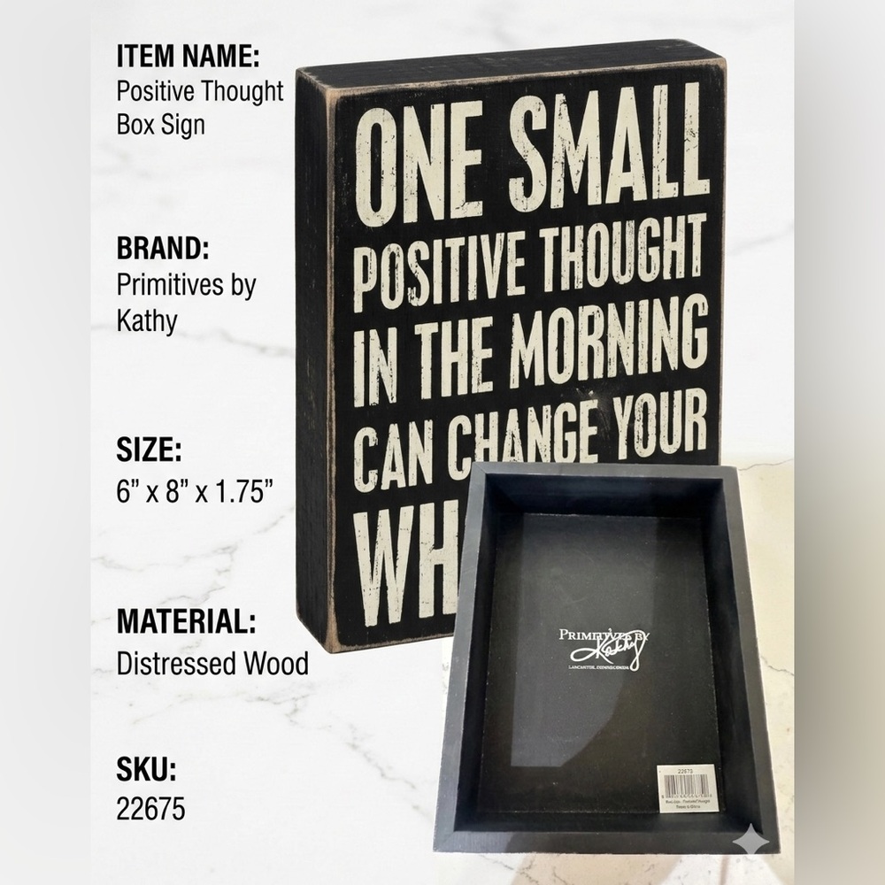 Primitives by Kathy Black Box Sign